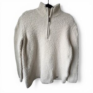 Naturale Reflections Cream Sherpa 1/4 Zip Pullover Medium